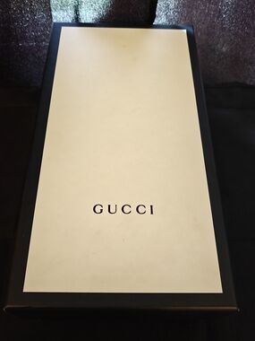 Gucci White and Black Logo Empty Shoe Box